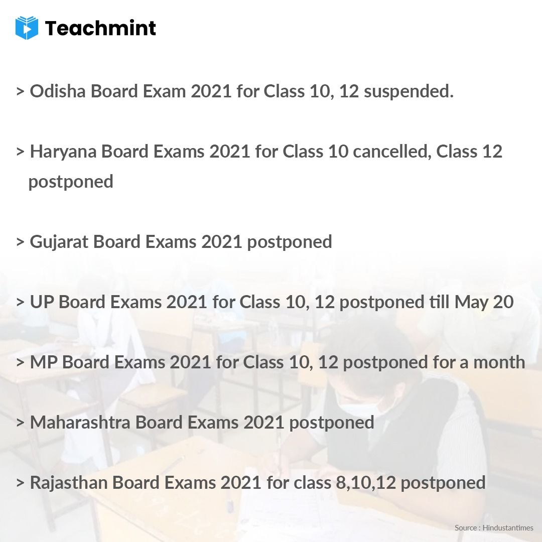 Board Exams; CBSE; Exams: postponed exams