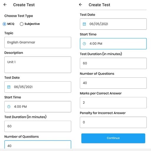 Online tests; MCQ; online teaching; online teaching apps; online exams